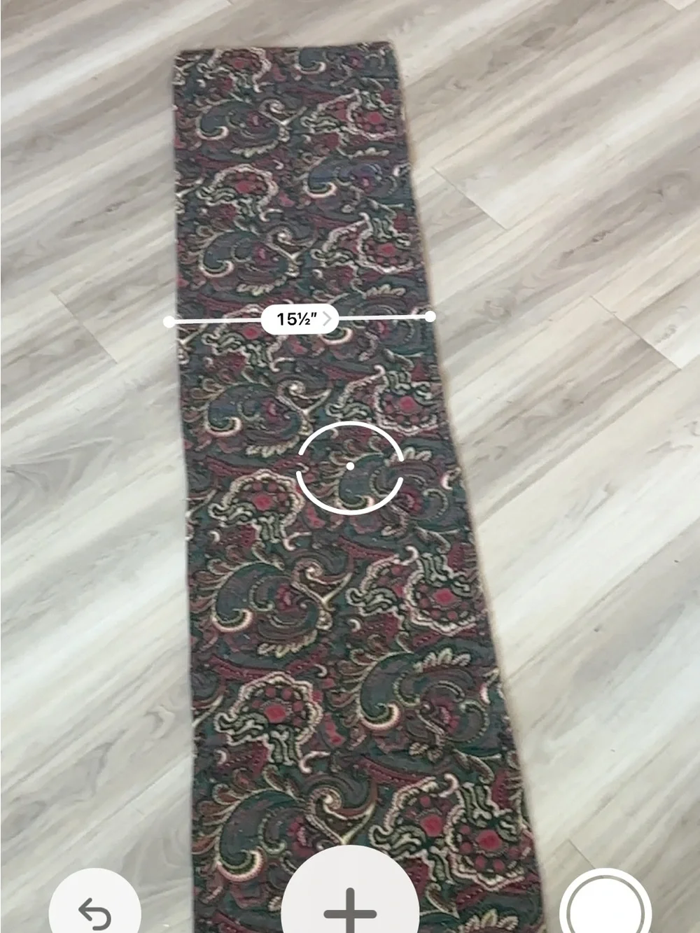 Patchwork Table Runner in Burgundy, Cream & Olive